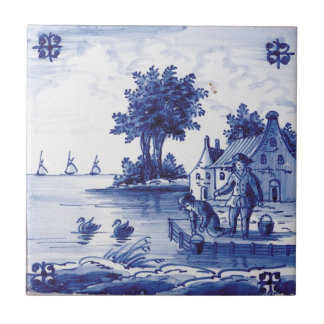 Azulejo azul tradicional holandês