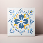 Azulejo Azulejo<br><div class="desc">Decorra o escritório com este design de Flor Azul-Folk. Você pode personalizar isso ainda mais clicando no botão "PERSONALIZAR". Altere a cor do plano de fundo,  se quiser. Para mais perguntas,  contacte-nos em ThePaperieGarden@gmail.com.</div>
