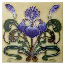 Azulejo Azulejo art nouveau estilo fogo decorativo