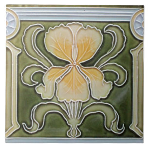 Azulejo - Azulejo de Contorno Art Nouveau Íris