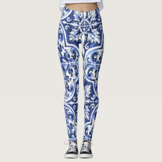 Azulejo Azulejo Dolce Leggings Blue Cerâmica