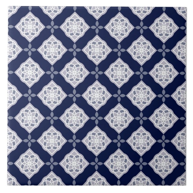 Azulejo azulejo português azul decorativo (Frente)