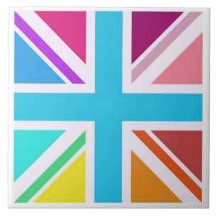 Azulejo - Bandeira Multi Colorida Union Jack