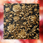 Azulejo Barroco Negro e Dourado<br><div class="desc">Violem o vosso espaço no drama real com este azulejo cerâmico flamengo negro e Dourado. Os padrões luxuosos encontram-se na borda moderna, transformando paredes comuns em eternos-masterizados. Elevem seu quarto, elevem sua alma, porque a decoração básica nunca governou um império. Afaste-se da terra e abraça a ousada elegância. Este azulejo...</div>