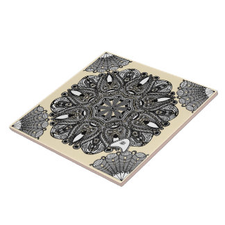 Azulejo Bege A "O Toque Do Infinito"