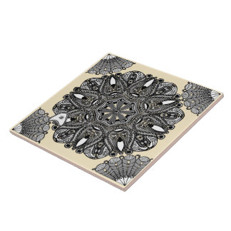 Azulejo Bege B "O Toque Do Infinito"