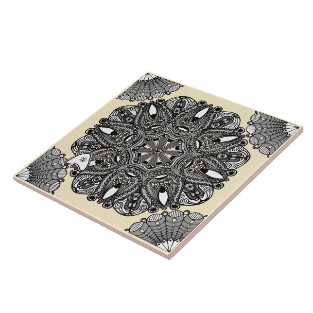 Azulejo Bege B "O Toque Do Infinito" (Lateral)