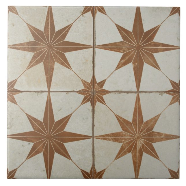 Azulejo - Bege Estrela Explosão (Frente)