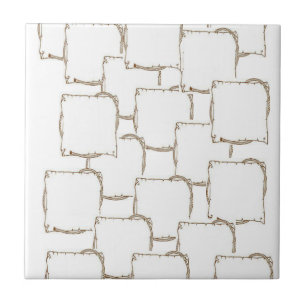 Azulejo Bege Quadrados Abstratos
