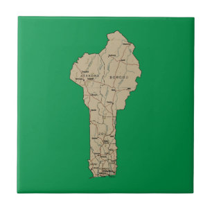 Azulejo Benin Map