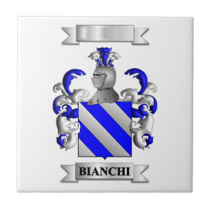 Azulejo Bianchi Sobrenome Italiano e Escudo