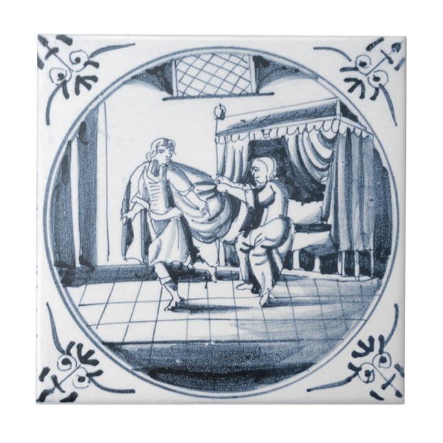 Azulejo bíblico do design de DBT01 Delft (Frente)