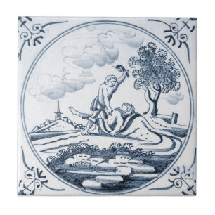 Azulejo bíblico do design de DBT04 Delft