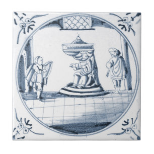 Azulejo bíblico do design de DBT16 Delft