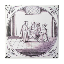 Azulejo bíblico do vermelho do manganês de RBT15