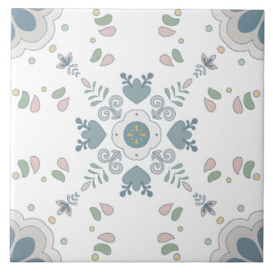 Azulejo Blue Bloom Mandala