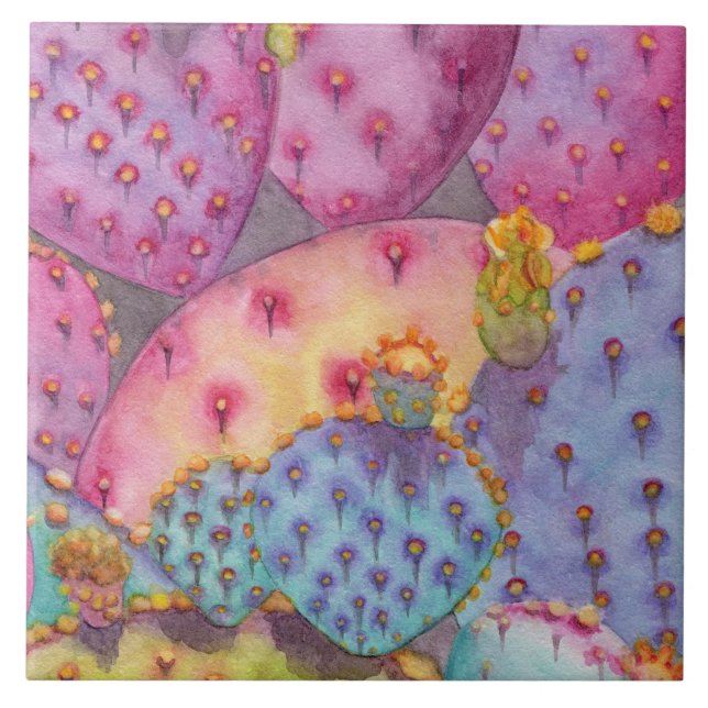 Azulejo bonito da parede da cozinha do cacto do (Frente)