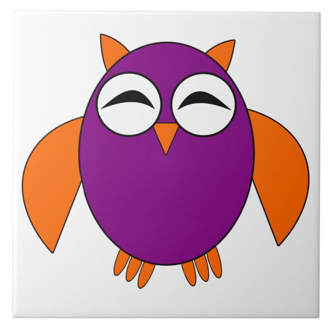 Azulejo Bonito de Halloween Owl (Frente)