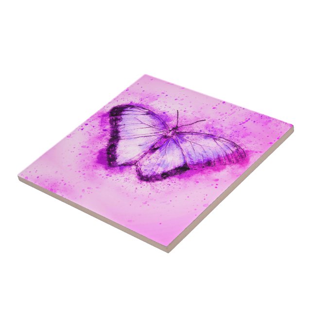 Azulejo Borboleta Roxa (Lateral)