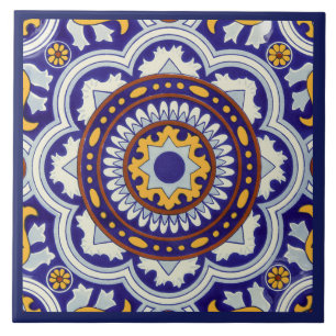 Azulejo - Borda Azul Estilo Mexicano