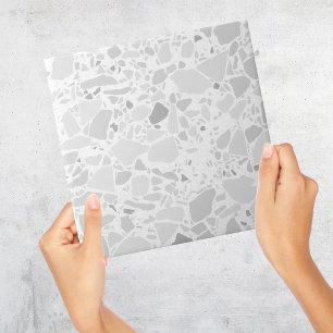 Azulejo Branca Moderno e Simples Terrazzo