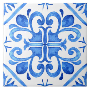 Azulejo branco-azul português