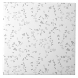 Azulejo Branco de Cinzas Terrazzo Simples Moderno