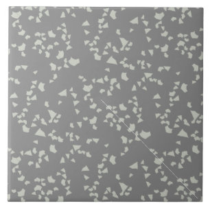 Azulejo Branco de Cinzas Terrazzo Simples Moderno