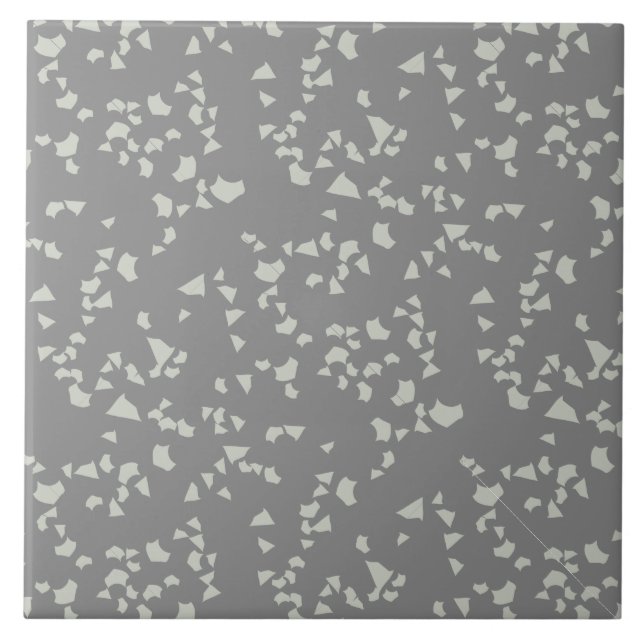 Azulejo Branco de Cinzas Terrazzo Simples Moderno (Frente)