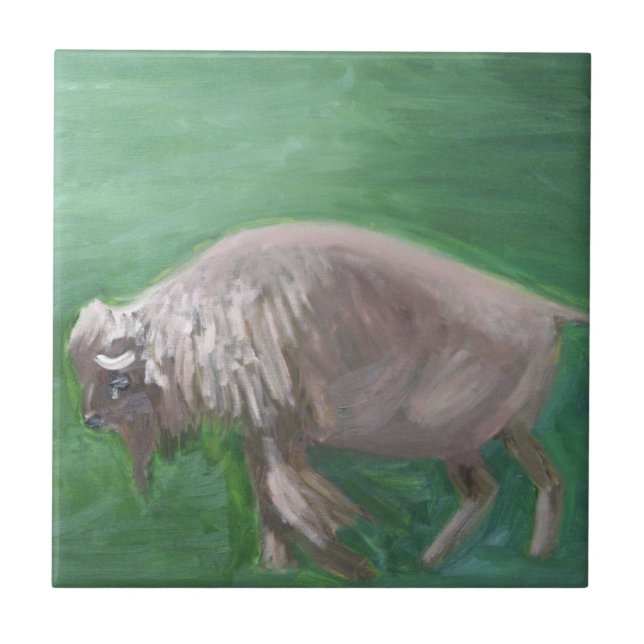 Azulejo branco do búfalo (Frente)