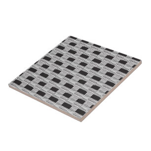 Azulejo Branco e Preto Xadrez Quadrado