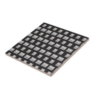 Azulejo Branco e Preto Xadrez Quadrado