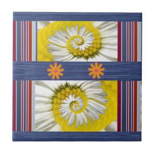 Azulejo Branco Floral Margarida