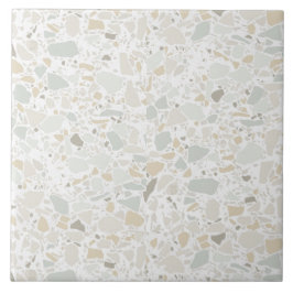 Azulejo Branco moderno e simples Terrazzo