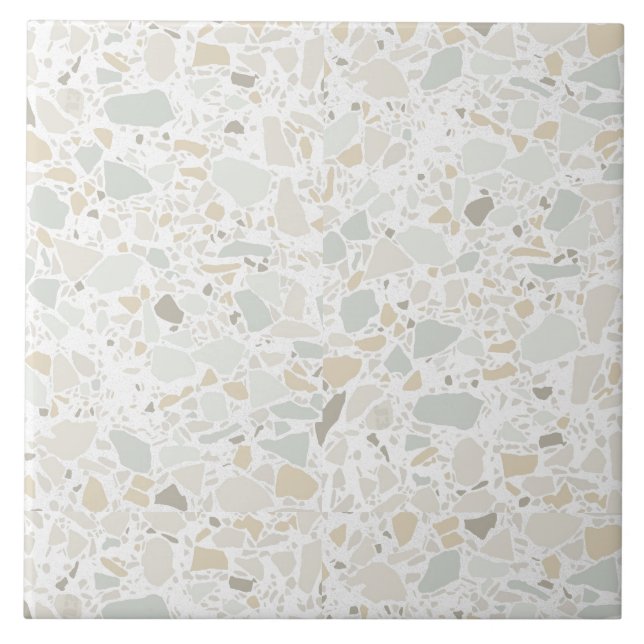 Azulejo Branco moderno e simples Terrazzo (Frente)