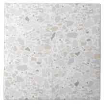 Azulejo Branco moderno e simples Terrazzo