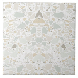 Azulejo Branco moderno e simples Terrazzo