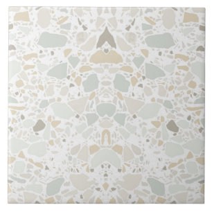 Azulejo Branco moderno e simples Terrazzo