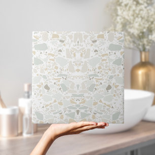 Azulejo Branco moderno e simples Terrazzo