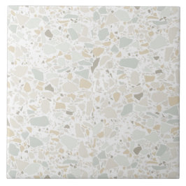Azulejo Branco moderno e simples Terrazzo
