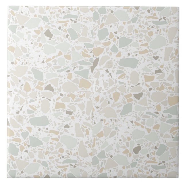Azulejo Branco moderno e simples Terrazzo (Frente)