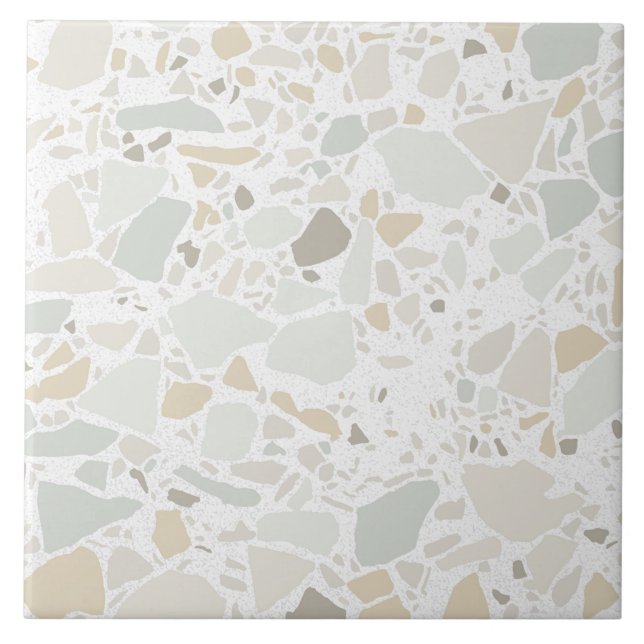 Azulejo Branco moderno e simples Terrazzo (Frente)