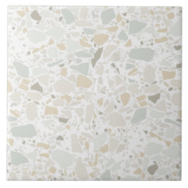 Azulejo Branco moderno e simples Terrazzo