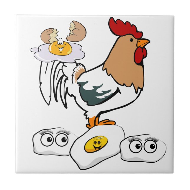 Azulejo Branco Ovos Galinha (Frente)