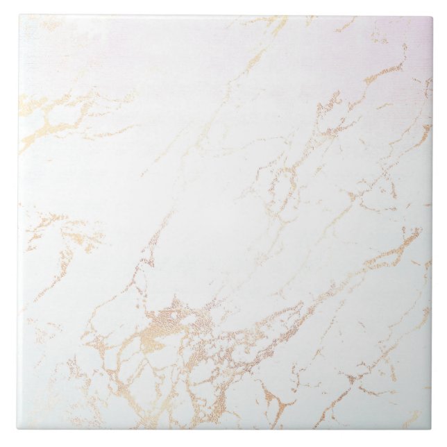 Azulejo branco Rosa Dourado (Frente)