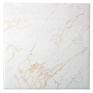 Azulejo branco Rosa Dourado com aspecto mármore