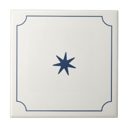 Azulejo branco simples moderno com estrela