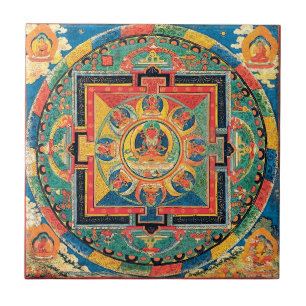Azulejo budista tibetano da mandala