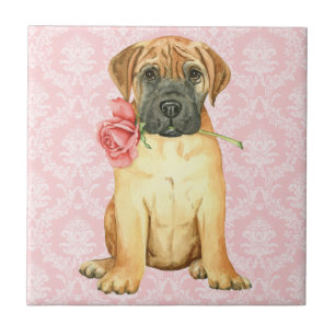Azulejo Bullmastiff Rosa