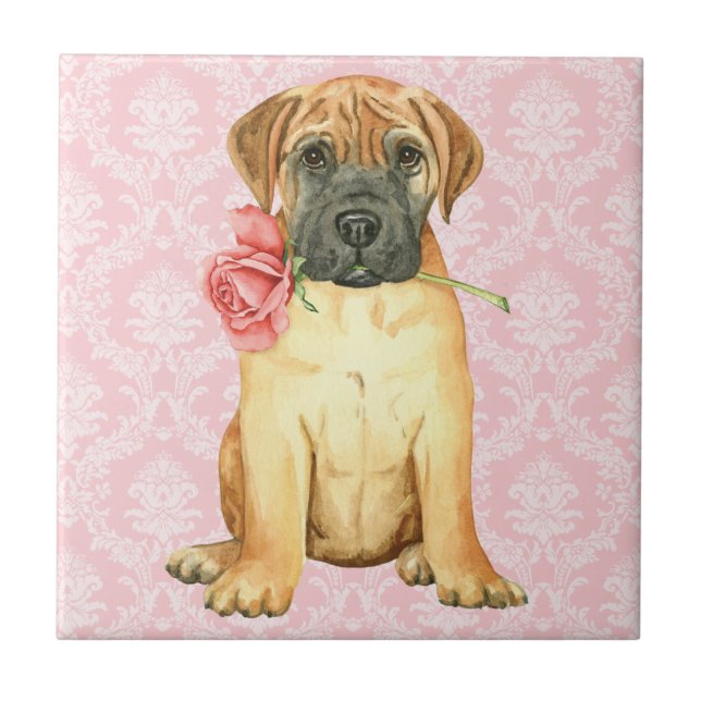 Azulejo Bullmastiff Rosa (Frente)